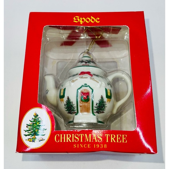 Spode Christmas Tree Signature Ornament 2003 Our Home Teapot House - Picture 1 of 8